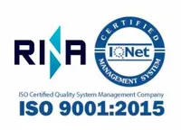Logo RINA e IQNet, certificazione ISO 9001:2015